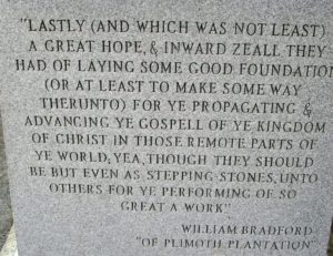 bradford quote on monument