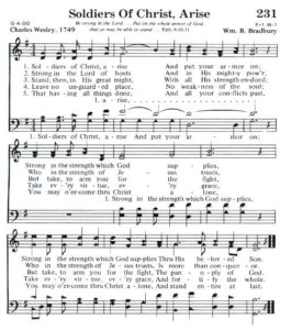 Hymn soldiers of Christ arise