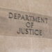 WASHINGTON DC - JULY 12: United States Department of Justice sign in Washington DC on July 12 2017